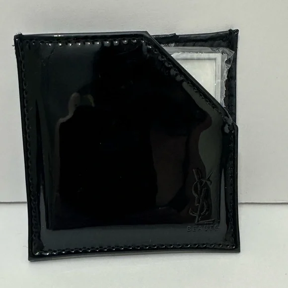 Yves Saint Laurent Rare Makeup Compact Mirror with Black Patent Leat…